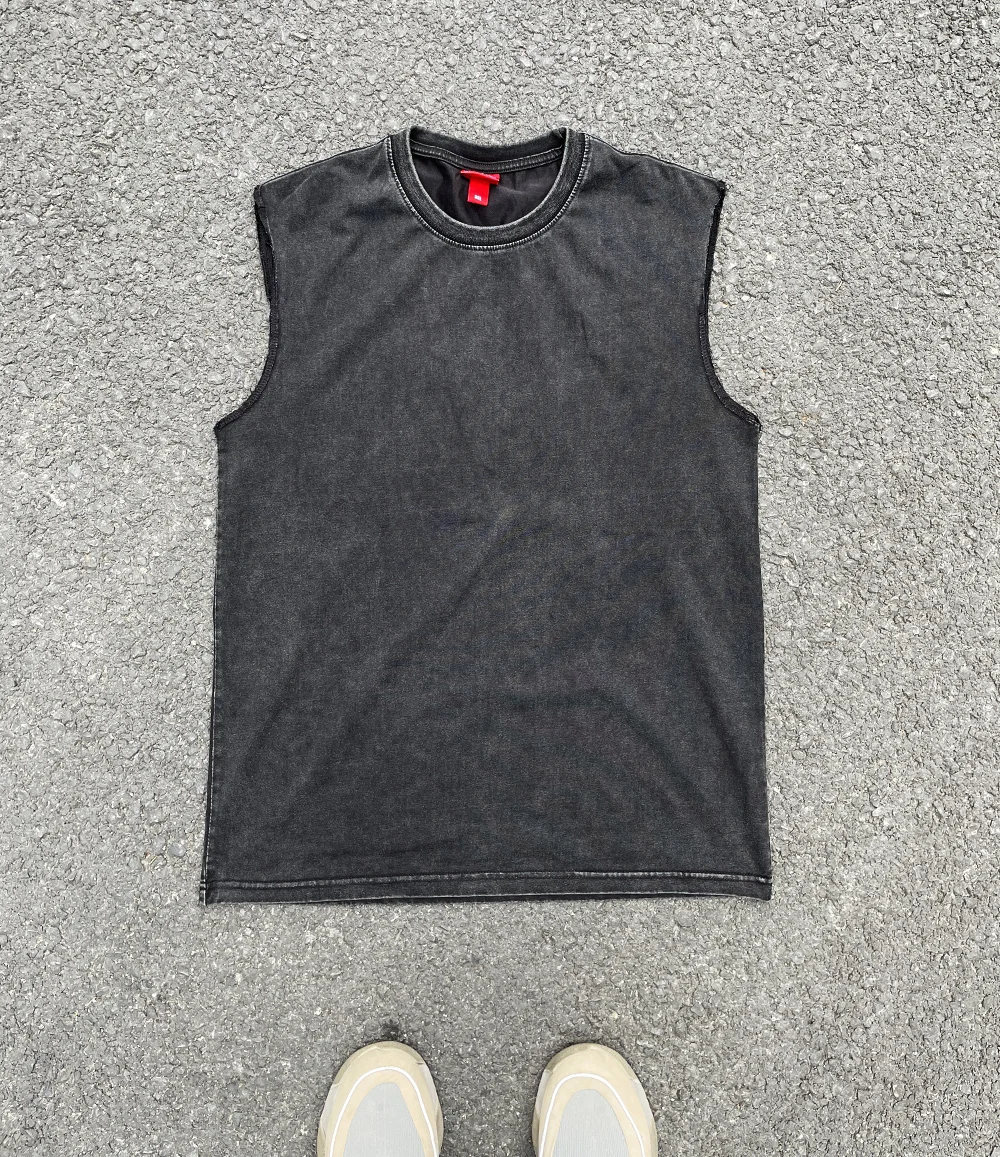 

Мужская летняя майка-безрукавка Bankruptcy Brothers 240г, винтажная, повседневная, свободного кроя, однотонная, с круглым вырезом