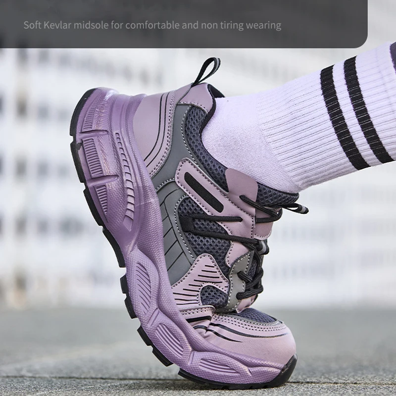 Scarpe antinfortunistiche Scarpe da ginnastica da lavoro da donna Scarpe con punta in acciaio Scarpe da lavoro leggere e confortevoli Scarpe di protezione antiforatura Stivali di sicurezza