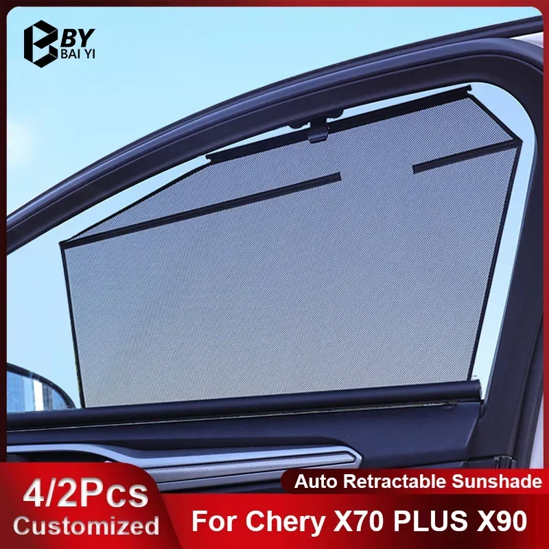 For Chery JETOUR X70 PLUS X90 Window Lift Sunshade Retractable Front Rear Side Window Sunscreen Window Protectors Car Accessorie