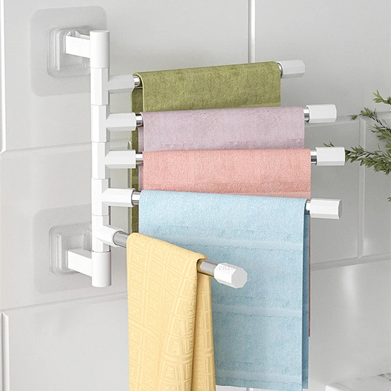 Towel Rack Bathroom Accessories Sets Kitchen Wall Shelf Without Drilling Mounted Organizers Storage Stainless Bath Shelves