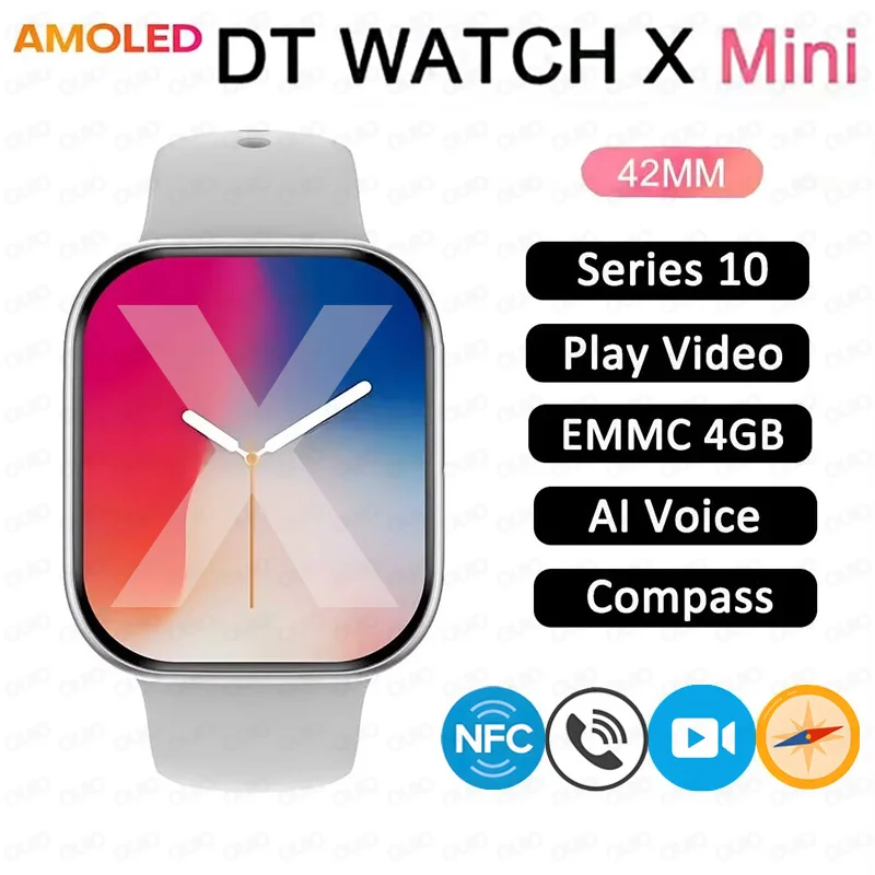 2025 nuevo reloj inteligente 1,85 pulgadas AMOLED 3D menú vídeo AI voz NFC registro deportivo prueba de salud Bluetooth llamada mujer hombre reloj inteligente