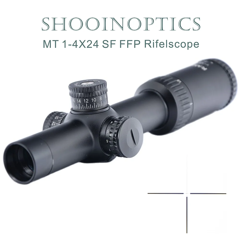 Shooin MT 1-4x24 (FFP) First Focal Plane Optics Scope Riflescope 30mm Tube 1/2 MOA M5246