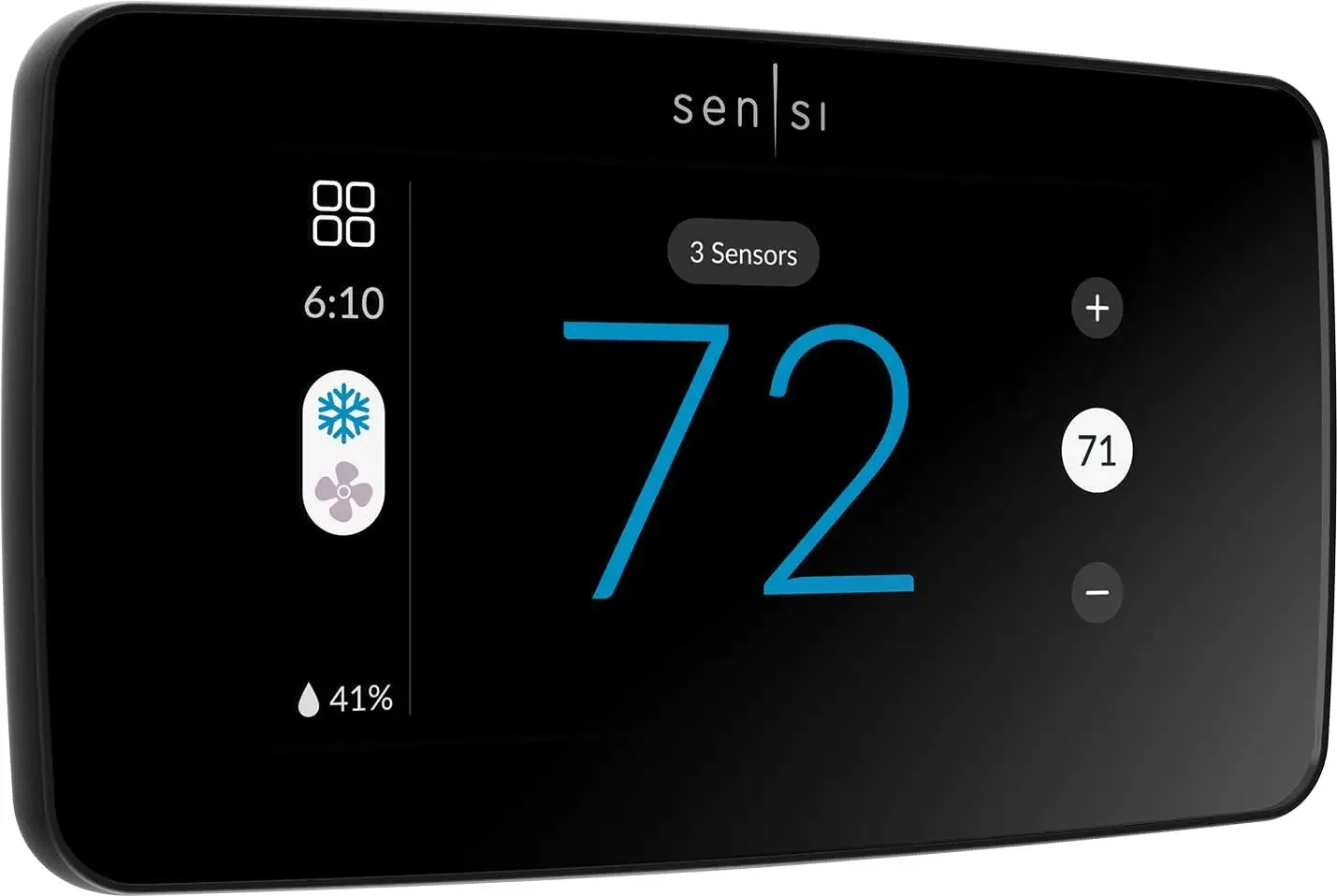 Termostat pintar Sensi Touch 2 dengan tampilan warna layar sentuh, dapat diprogram, Wi-Fi, Data privasi, aplikasi seluler, mudah DIY, bekerja