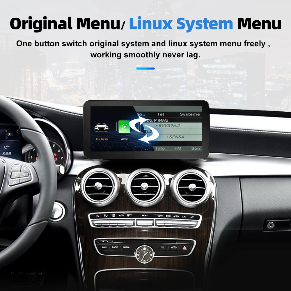 2025 رائجة البيع 10.25 لينكس سيارة مشغل وسائط متعددة لمرسيدس a Cla Gla W176 C117 X156 1920*720 Carplay GPS نافي ستيريو