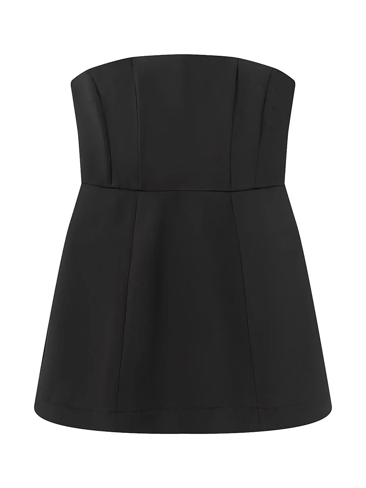 Siyang moda feminina 2 peças conjuntos sólido sem costas zíper espartilho topos & saia de cintura alta do vintage feminino chique senhora saias conjunto