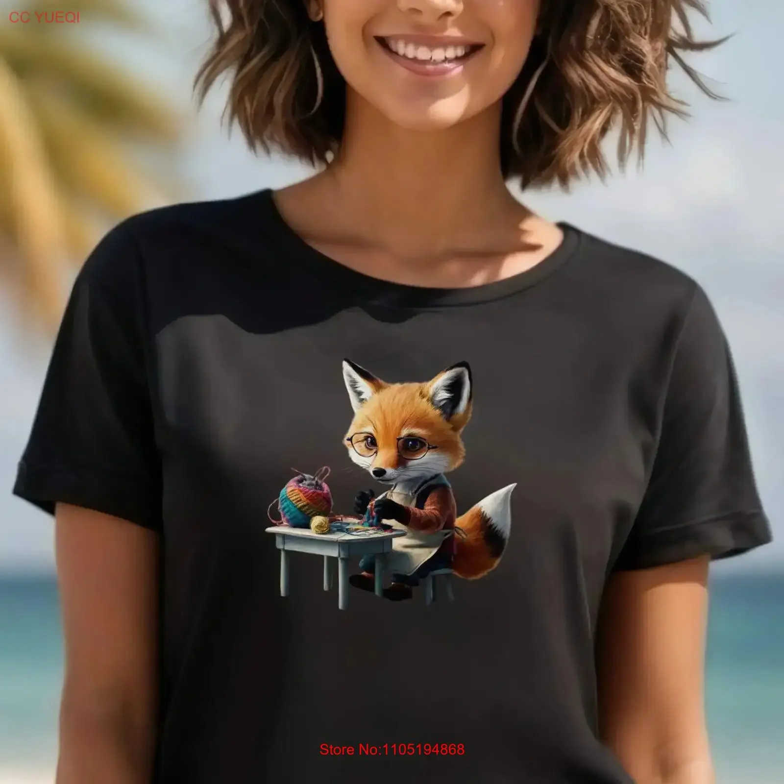 Fox Crafting T Shirt Cute SweaT Apparel Red Cartoon vintage Washed homme Unisex Top For Everyday Wear Versatile fashion