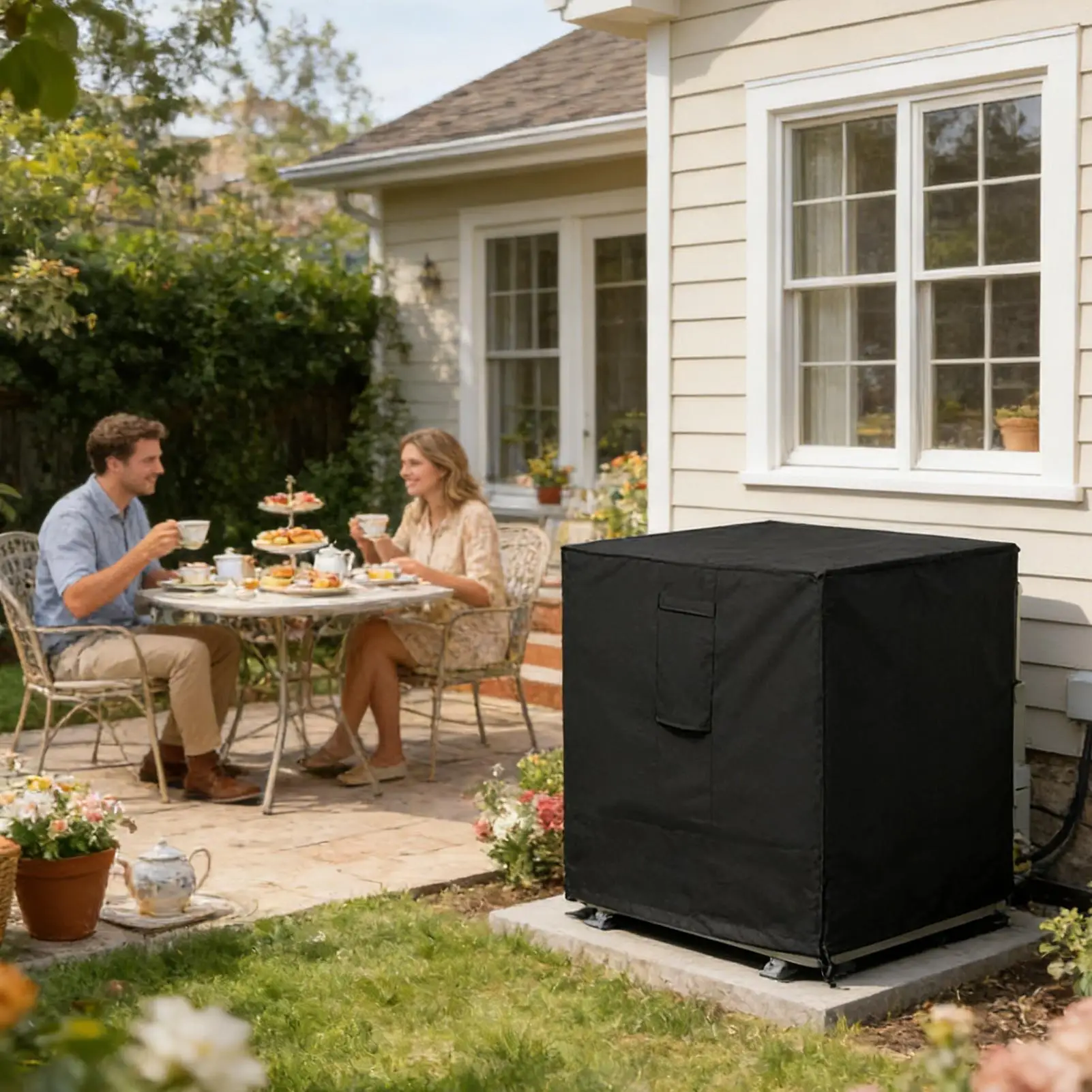 

Central Air Conditioner Covers Waterproof Guard Shade Square External Air Conditioner Cover For Winter Leaf Snow Sun Furniture