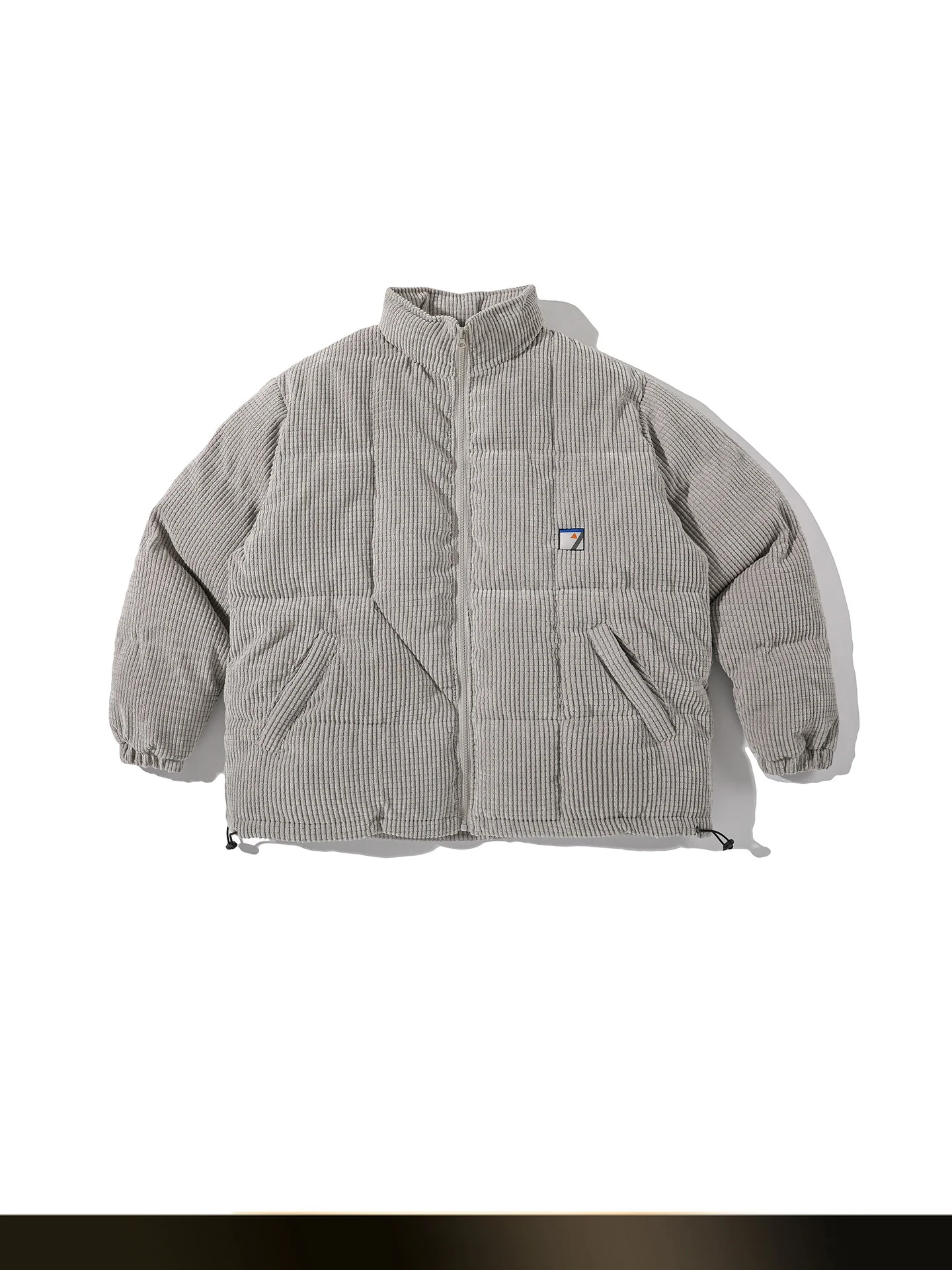 

Американское ретро-пальто из хлопка и вельвета с воротником-стойкой, однотонное, с нашивками, зимнее, в стиле рабочей одежды, больших размеров