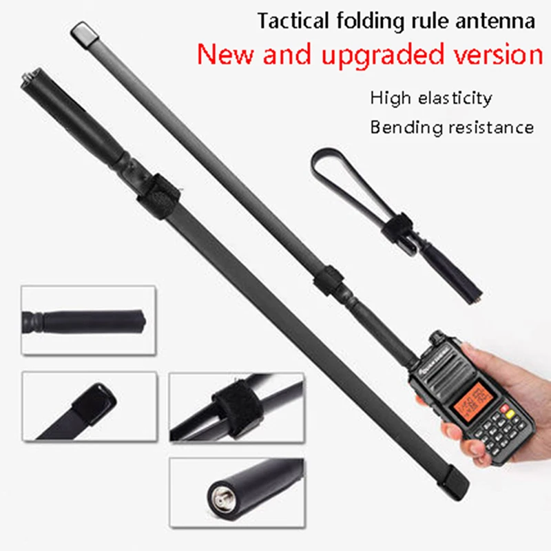 1Pc Foldable Antenna SMA-Female VHF UHF for Baofeng UV-5R 9R 6R UV82 Walkie Talkie Radio Signal Boost Accessories