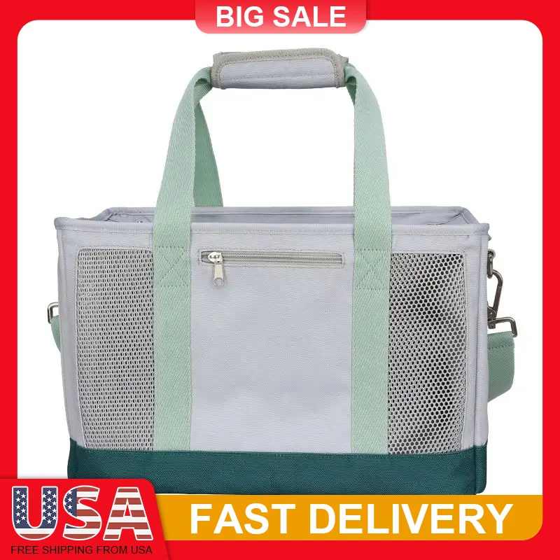 

Duffel Pet Carrier for Small Dogs Cats Soft Sided Padded Bottom Mesh Ventilation Adjustable Shoulder Strap Tote Handles Travel