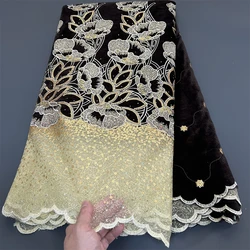 African Nigerian Tulle Lace Fabric,High Quality，Sequins EmbroideryBeaded, French GuipureWedding Party Dress, 5Yards, 2026