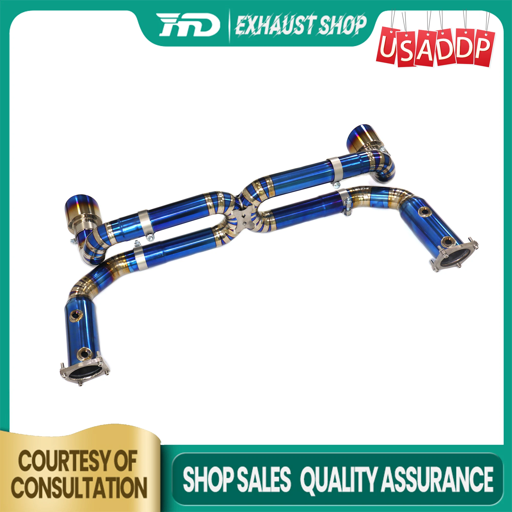 

HMD Catback for Porsche 911 996 GT2 3.8L without Valve High precision X-tube Customizable Tips Exhaust system Ti