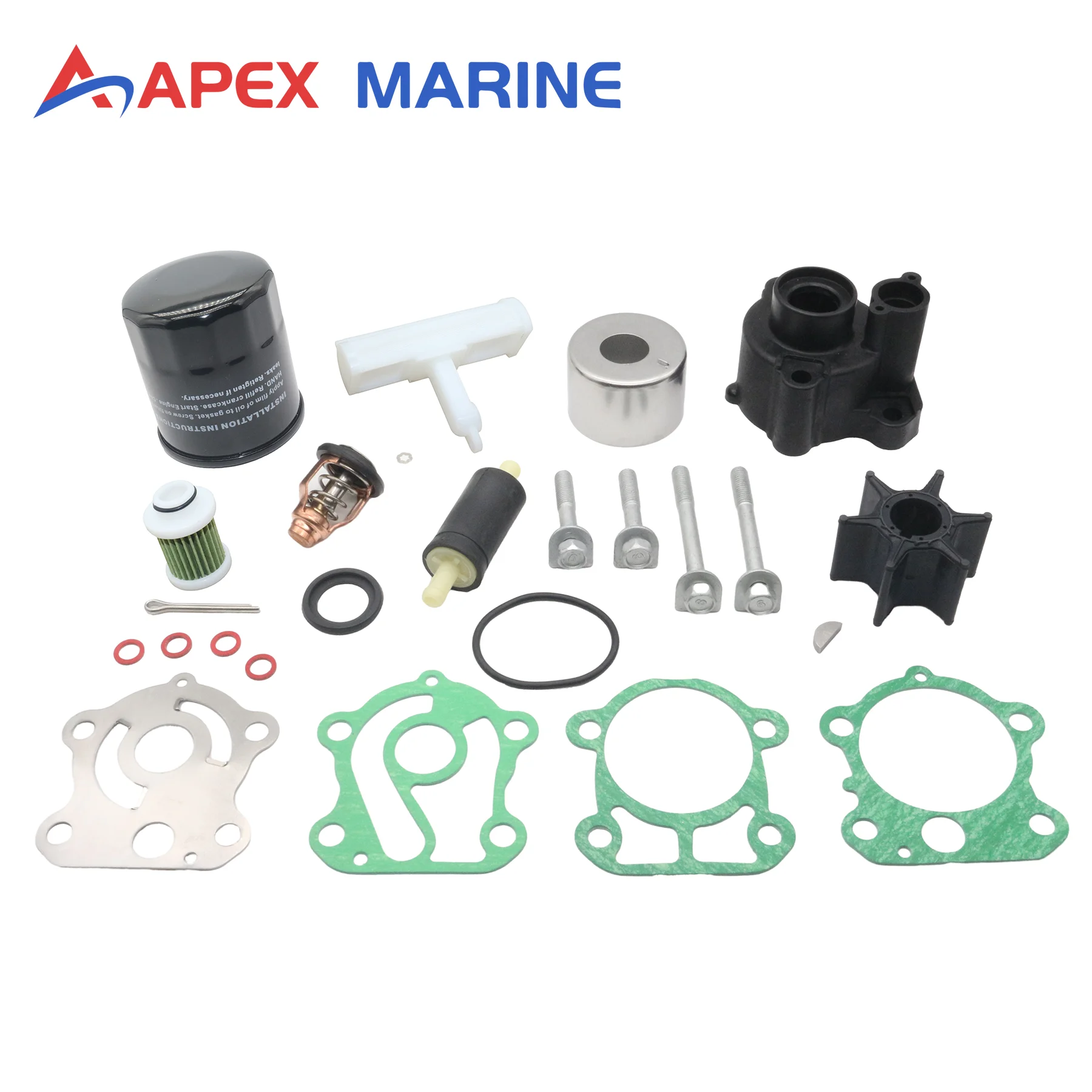 

Maintenance Service Kit 67F-W0078-00 W/ Filters Thermostat Compatible Wih Yamaha 4 Stroke 80HP F80B Marine Outboard Engines