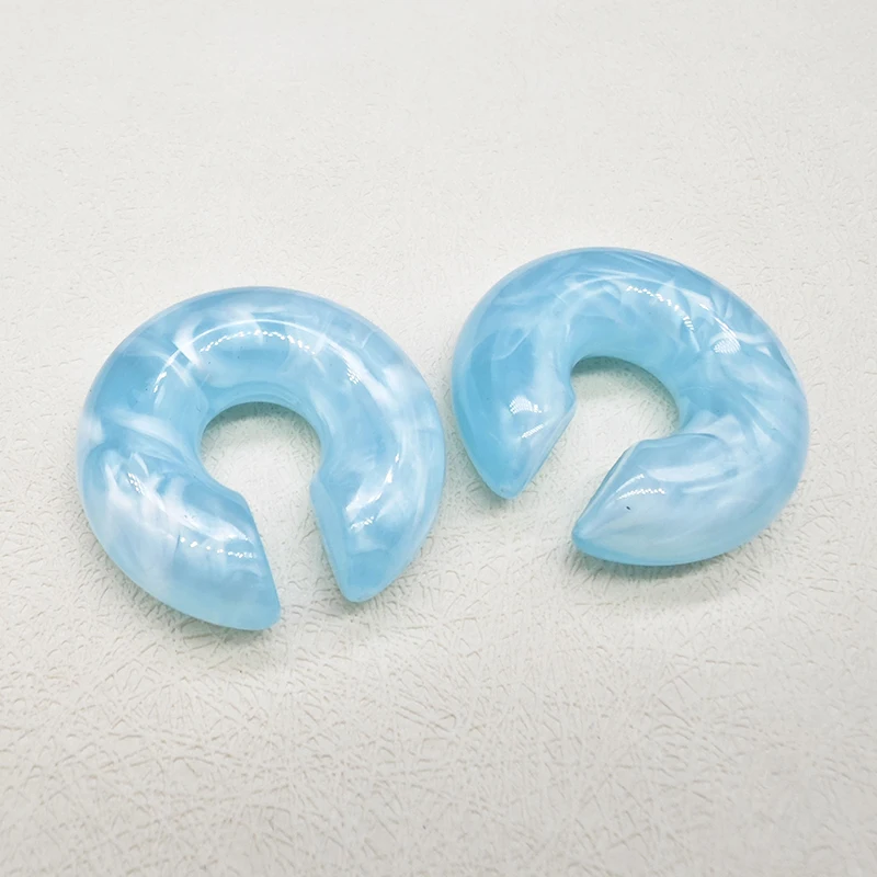 1 Paar Bonbon farbe runde Acryl Ohrclip Ohrringe für Frauen Mode einfache einfarbige Manschette C-förmigen Ohrring weiblichen Schmuck – Detail 23