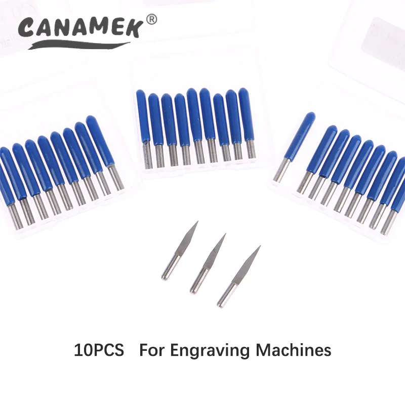 

10PCS 3.175mm bits CNC Engraving Machine for Wood PCB Engraver Tips Milling Cutter DIY Hobby Knife