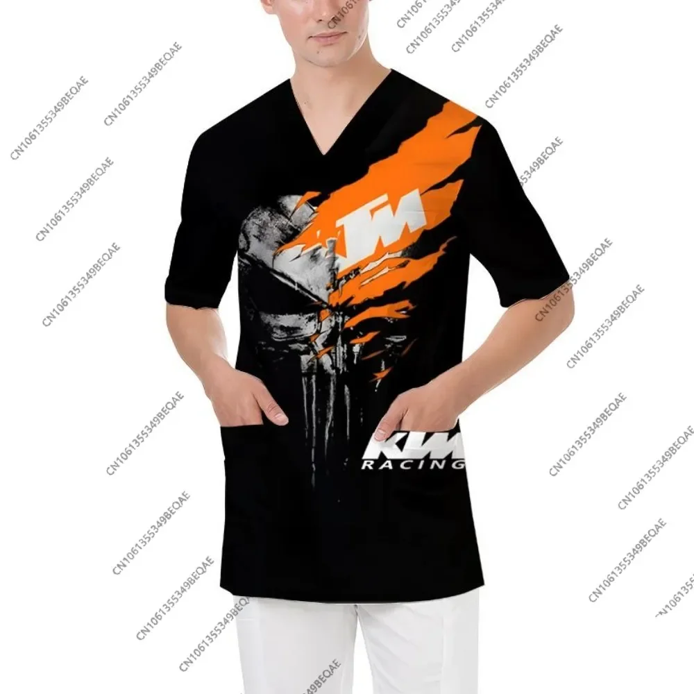 

KTM футболка с карманом и v-образным вырезом, мужская легкая спортивная футболка с коротким рукавом, дышащая, впитывающая влагу, фитнес-топ, комфортный велосипедный трикотаж