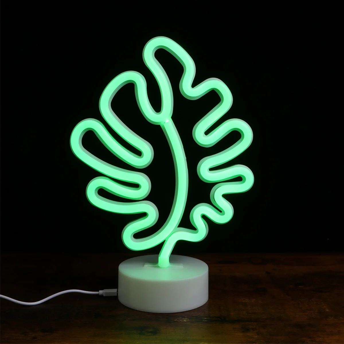 

1 шт., светодиодная неоновая вывеска в форме листа, монстера, декоративная настольная лампа для спальни, гостиной, вечеринки, ночник, теплая окружающая среда