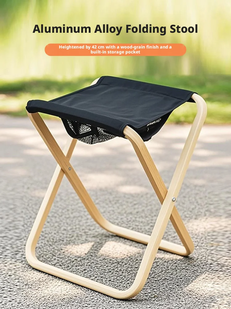 

aluminum alloy outdoor folding portable fishing bench ultra light Maza stool camping folding small stool