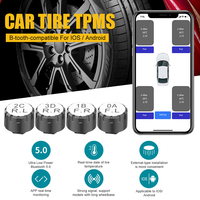 Tire Pressure Alarm Bluetooth-Compatible TPMS Tire Pressure Monitoring System External Sensors For Android/IOS Car Motorcycle