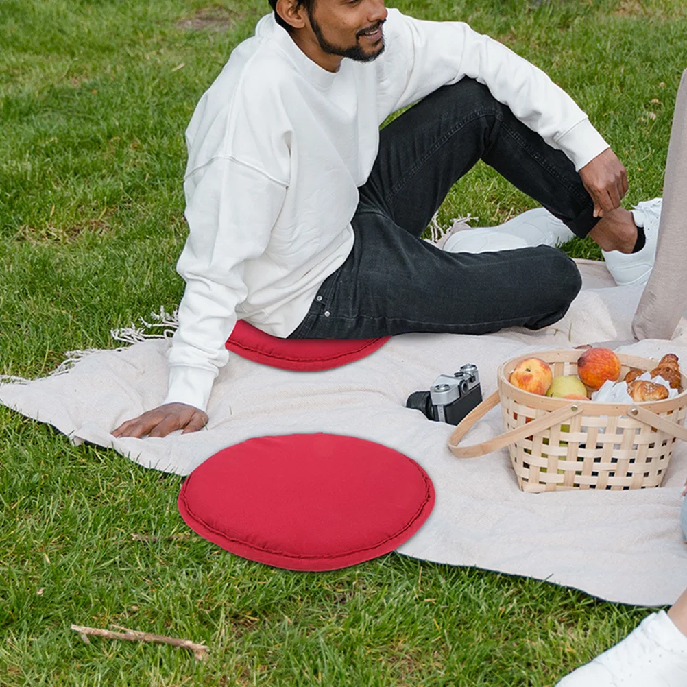 2 قطعة وسادة مقعد مستديرة في الهواء الطلق وسادة المحمولة سجادة للرحلات متعددة الوظائف وسائد كرسي مستديرة وسادة وسادة سجادة للرحلات في الهواء الطلق