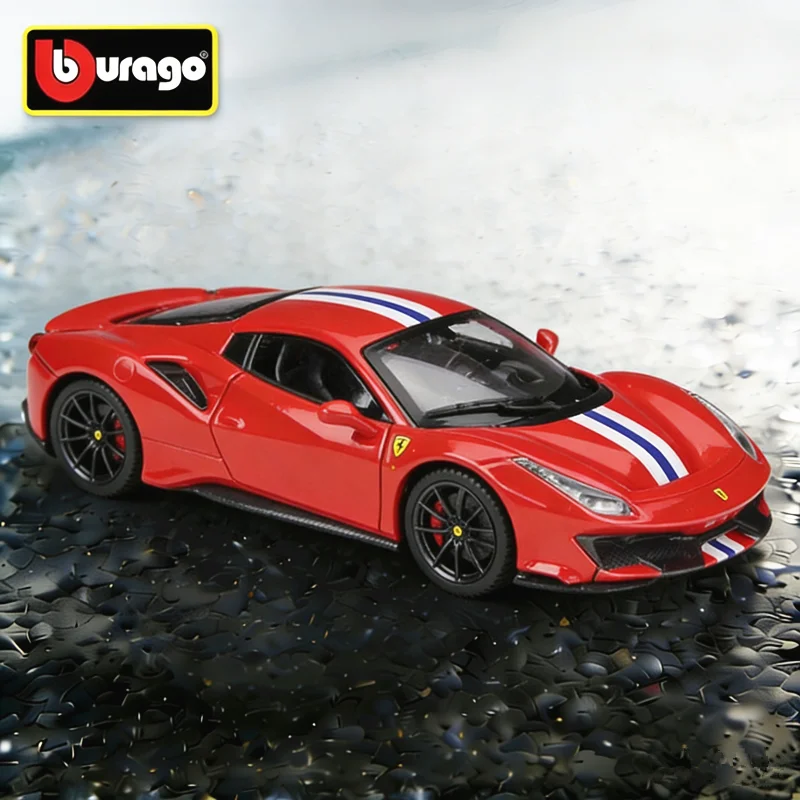 

Bburago 1:24 488 Plsta Alloy Sport Car Model Diecasts Metal Racing Vehicles Car Model High Simulation Children Toy Birthday Gift