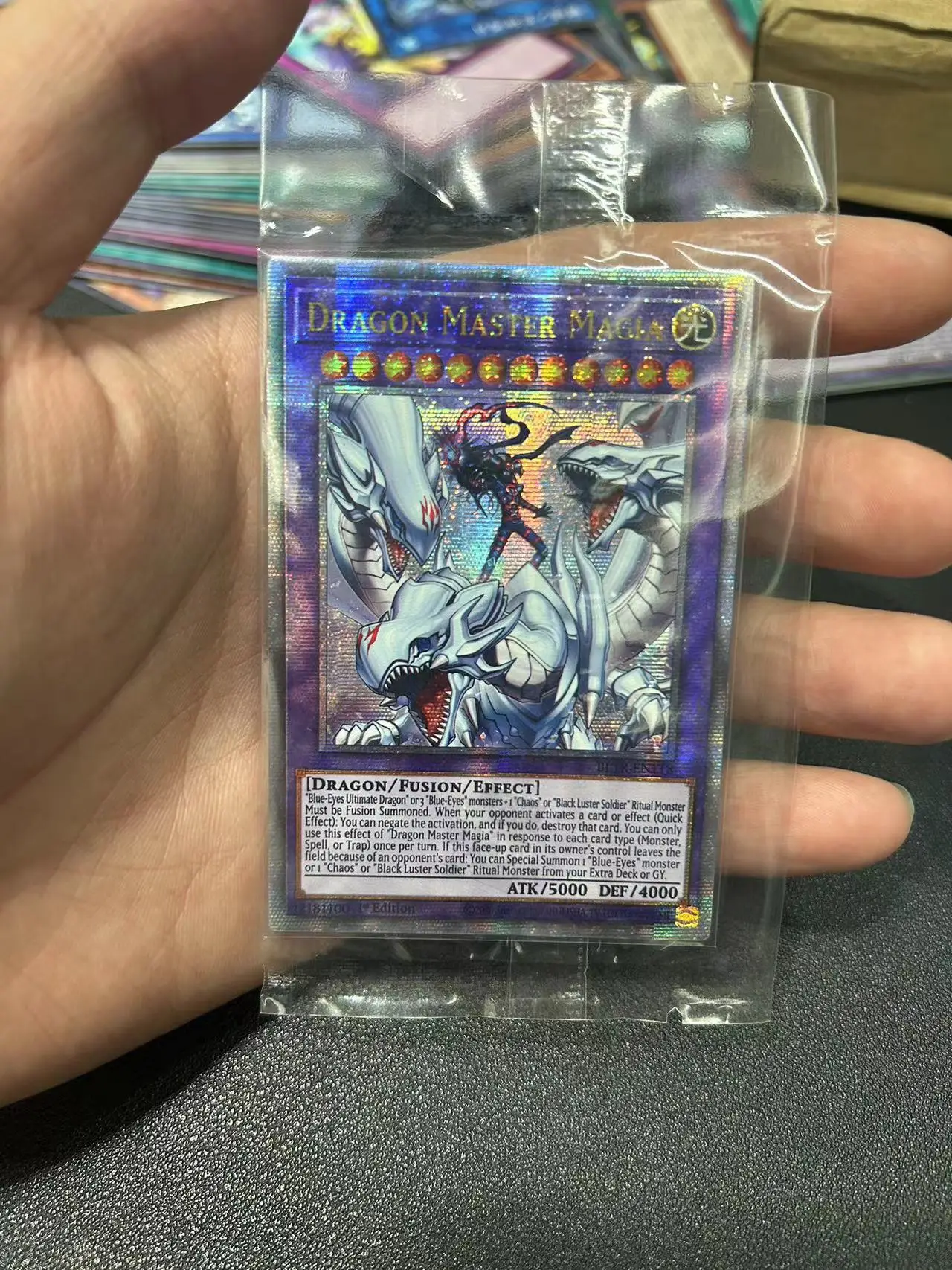 유 기 오 Quasi-ChromeSphere E/QCSER TCG Dragon Master Magia(BLTR-EN118) 보드 게임 영어 컬렉션 맞춤형 카드 NotOriginal