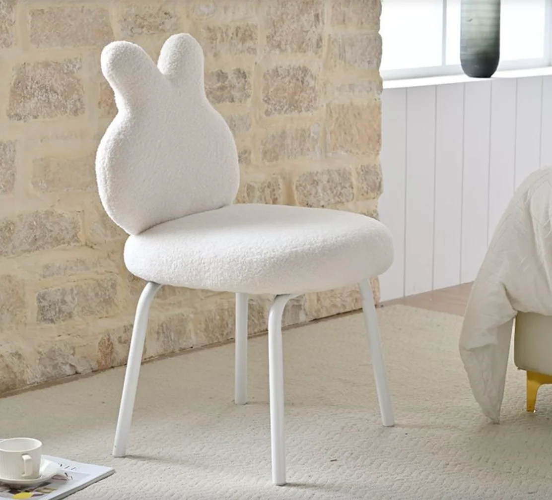 

Custom Modern Velvet Cute Rabbit Design Leisure Chair With Comfortable Accent Chair For Bedroom Lounge Outdoor Use Metal Legs