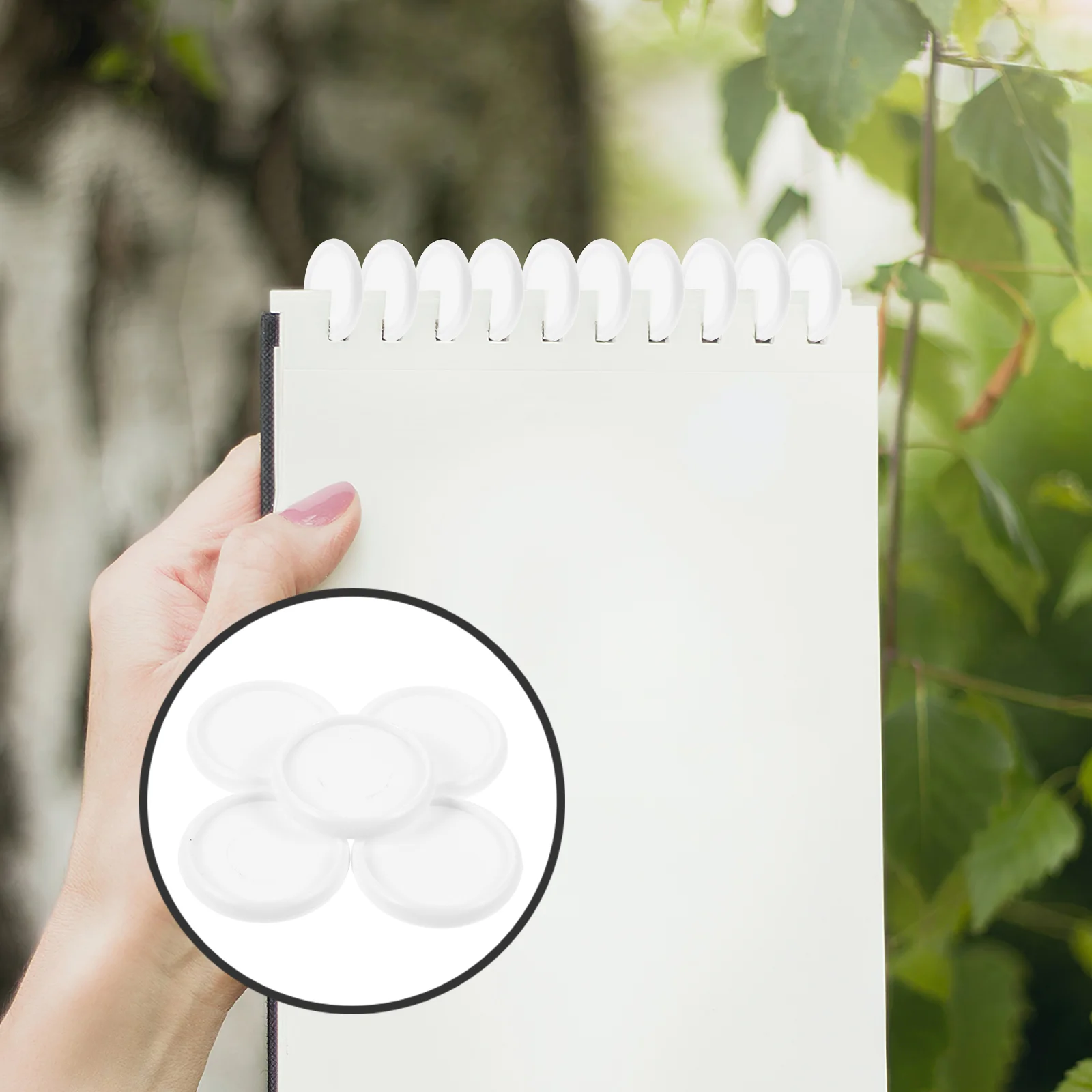 CD Notebook transparan, 55 buah CD Notebook cakram daun longgar Notebook cakram ekspansi Abs Binding transparan