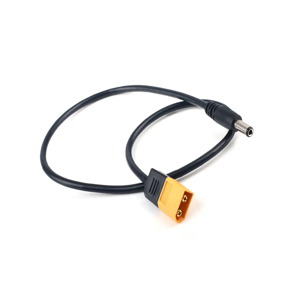 

XT60 Male Connector to Male 5.5x2.5mm Power Cable Adapter 0.5M 22 AWG Cable for TS100 Electronic Soldering Iron Glasses Drone