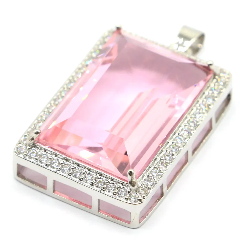 Buy 5 Get 1 Free 46x27mm Super Big European Design 18.1g Pink Kunzite Swiss Blue Topaz Purple Spinel Silver Pendant