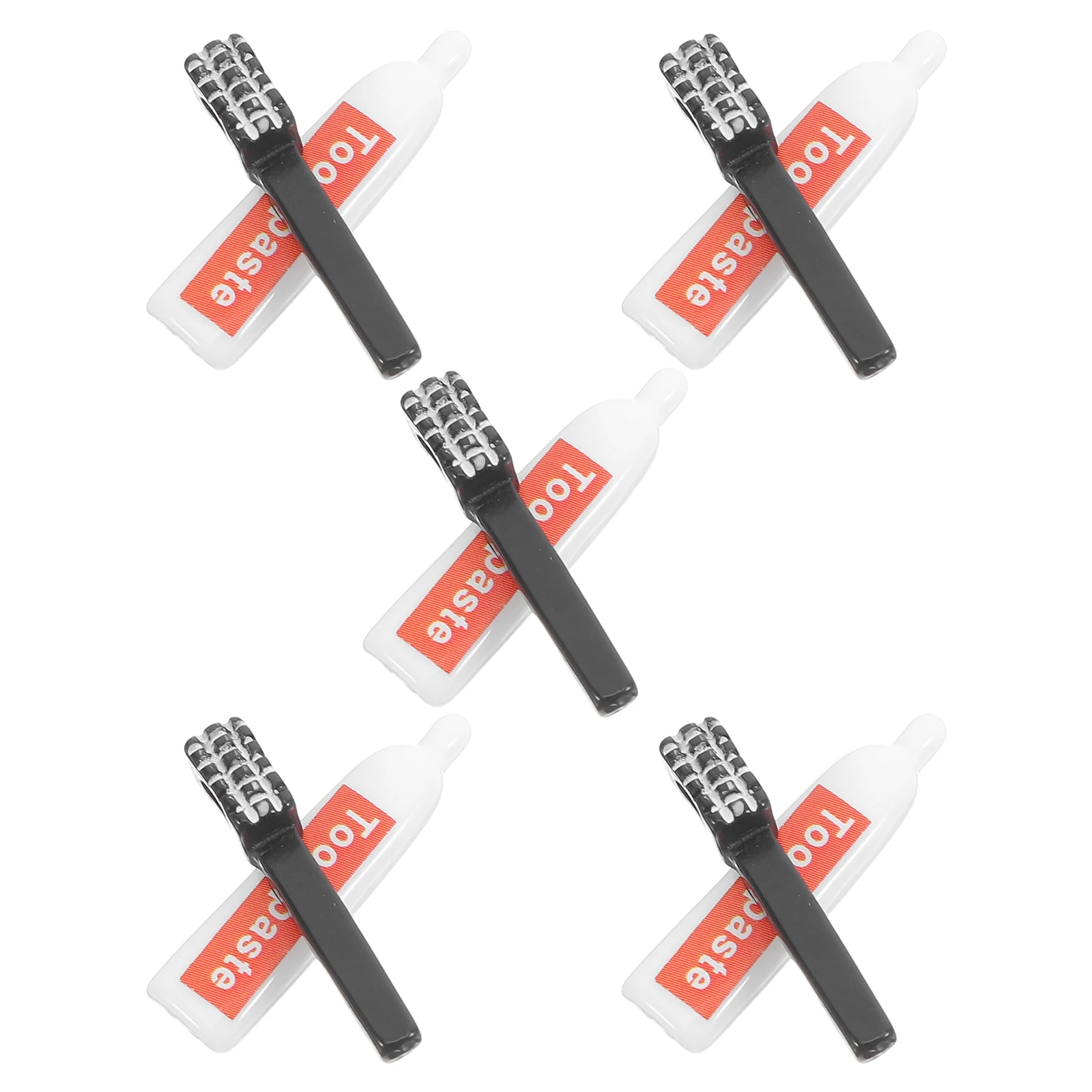 

10pcs Toothbrush Toothpaste Set Mini Resin Figures Dollhouse Décor Phone Case Accessories Craft Supplies Jewelry Making Kits