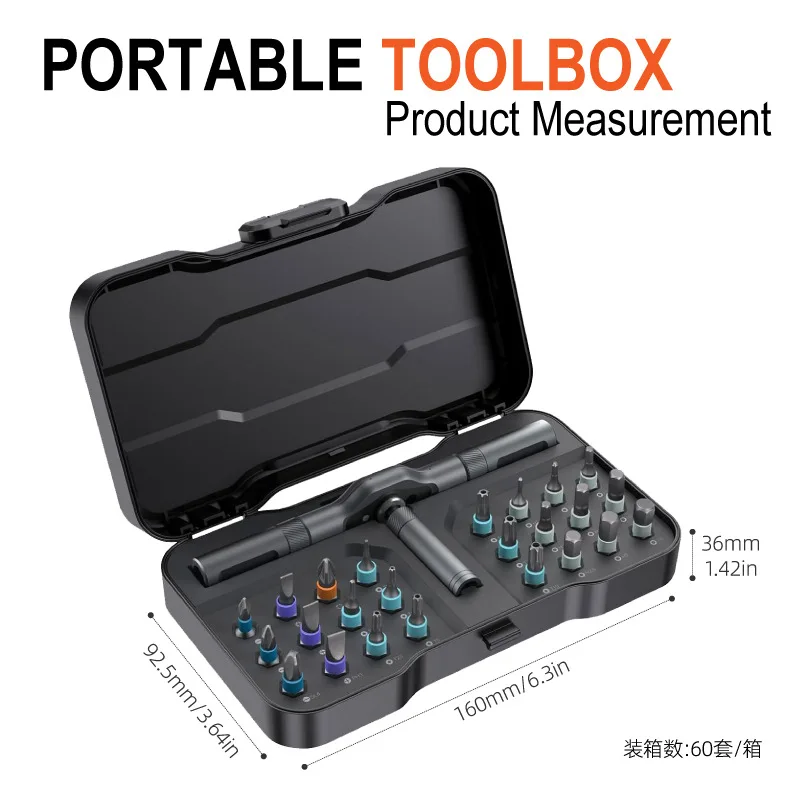 

Hand Tool Ratchet Set, Wrench, Screwdriver 24 Piece Set, Multi Tool Drill Bit, DIY Home Portable Repair Tool