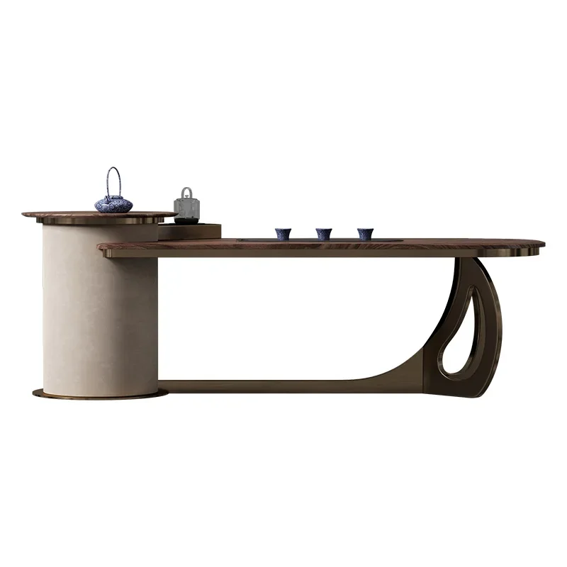 High quality Brand new and suitable for Luxus schwarzer Nussbaum Massivholz Teetisch