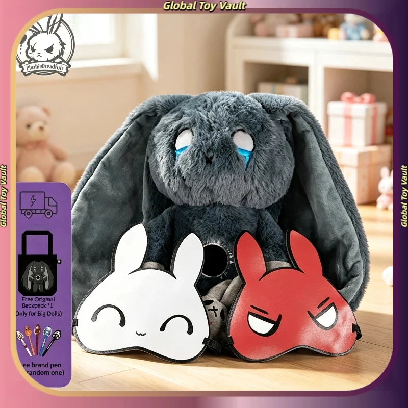 Plushiedreadfuls Dreadful Plush Bunny Soft Stuffed Toy Popular Greyrabbit Companion Toy Collection Toy Enthusiast Birthday Gift