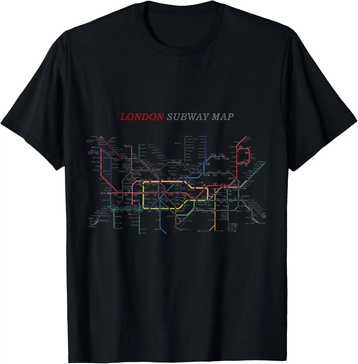 

London Subway Map Tee Metro Underground T-Shirt