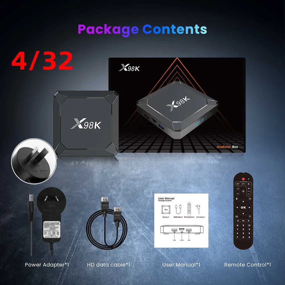 Neue X98K TV Box Smart Set Top Box Android 13 8K Streaming Media Player Netzwerk Set Top Box RK3528 Dual WiFi BT 5,0 Top Box