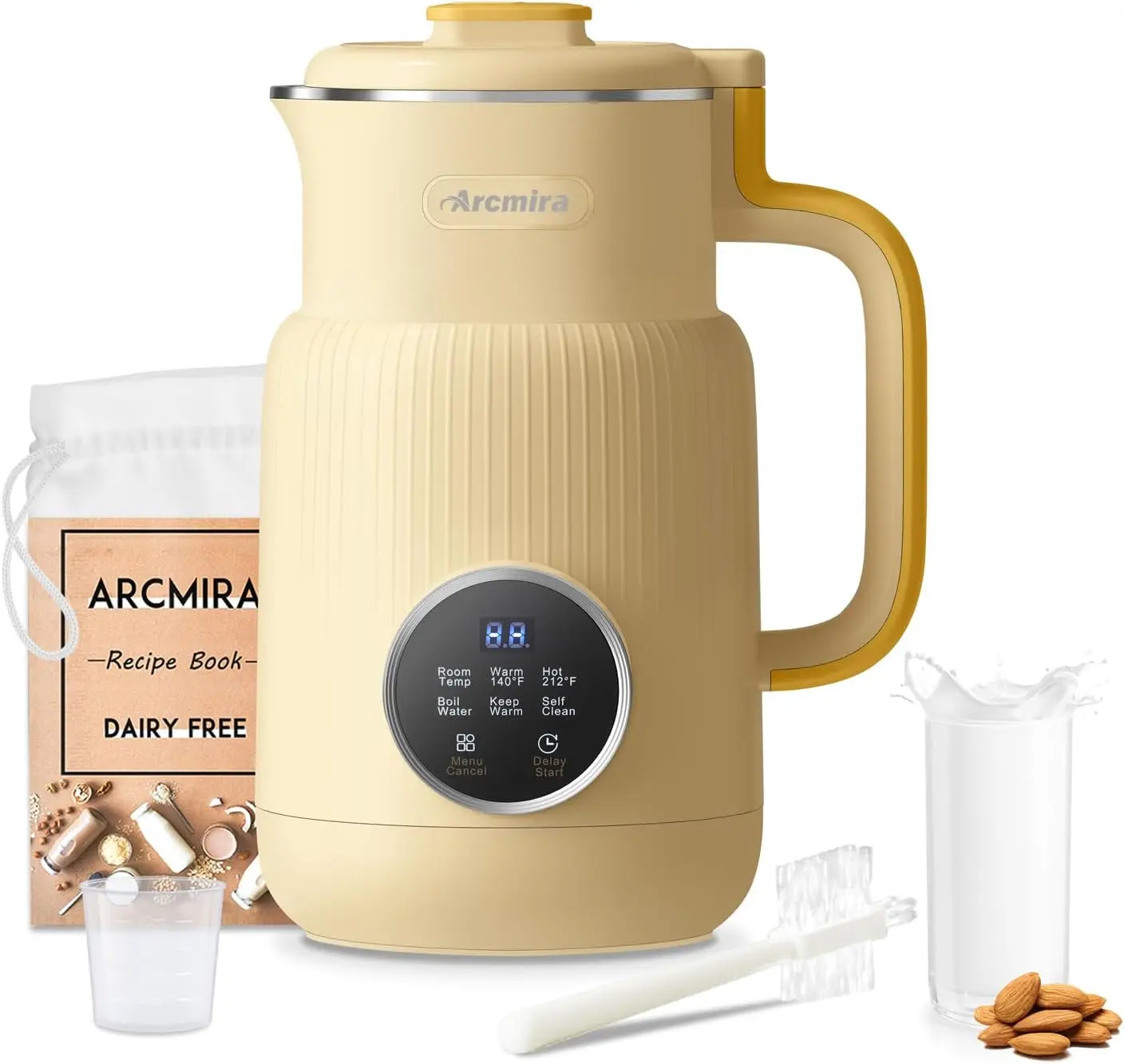 

Nut Milk Maker, 20 oz(600ml) Homemade Almond, Oat, Soy, Coconut, Plant Based and Non Dairy Beverages, Milk Blender Ma