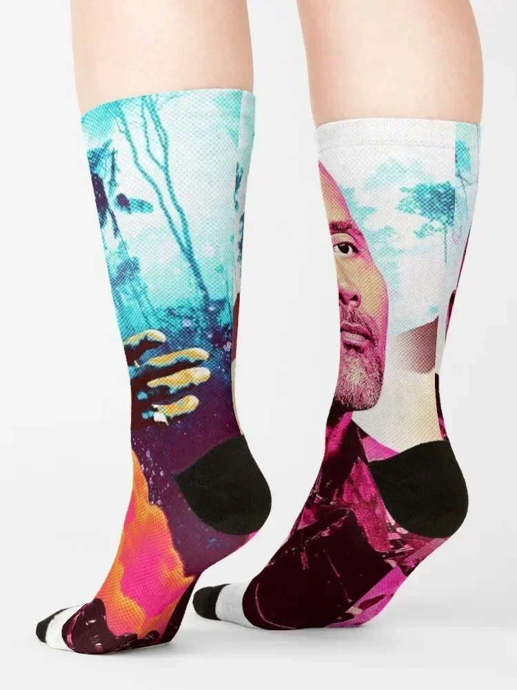 دواين جونسون الجوارب الرجال القطن عالية الجودة مجموعة الجوارب الفاخرة الإناث الرجال الكرتون مشرق الرباط رجل السيدات الجوارب الرجال