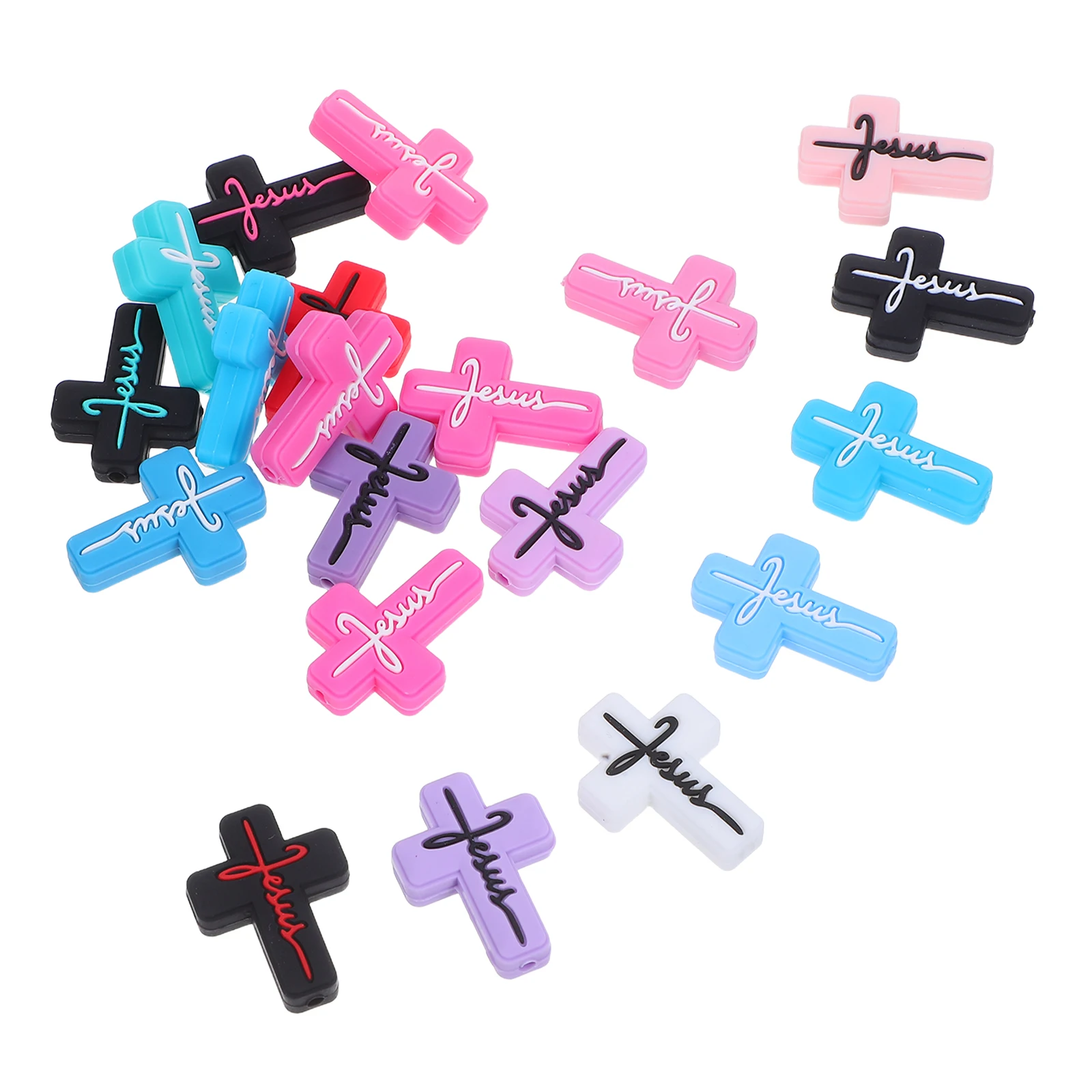 

20 Pcs 's Accessories s Beads Jewelry Making Bracelet Loose for Pens Cross Bracelets Cartoon Silicone Cute