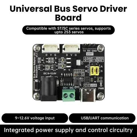 Servo Motor Controller Driver Module DC 9-12.6V for Control 253 ST/SC Series Robots Compact Design UART Interface