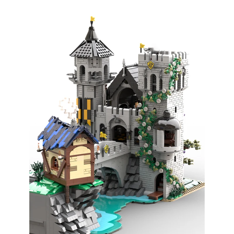 منتج جديد رائع MOC بنة نموذج ثعبان فارس القرون الوسطى القلعة التكنولوجيا وحدات لعبة أطفال لتقوم بها بنفسك مجموعة التجميع #4