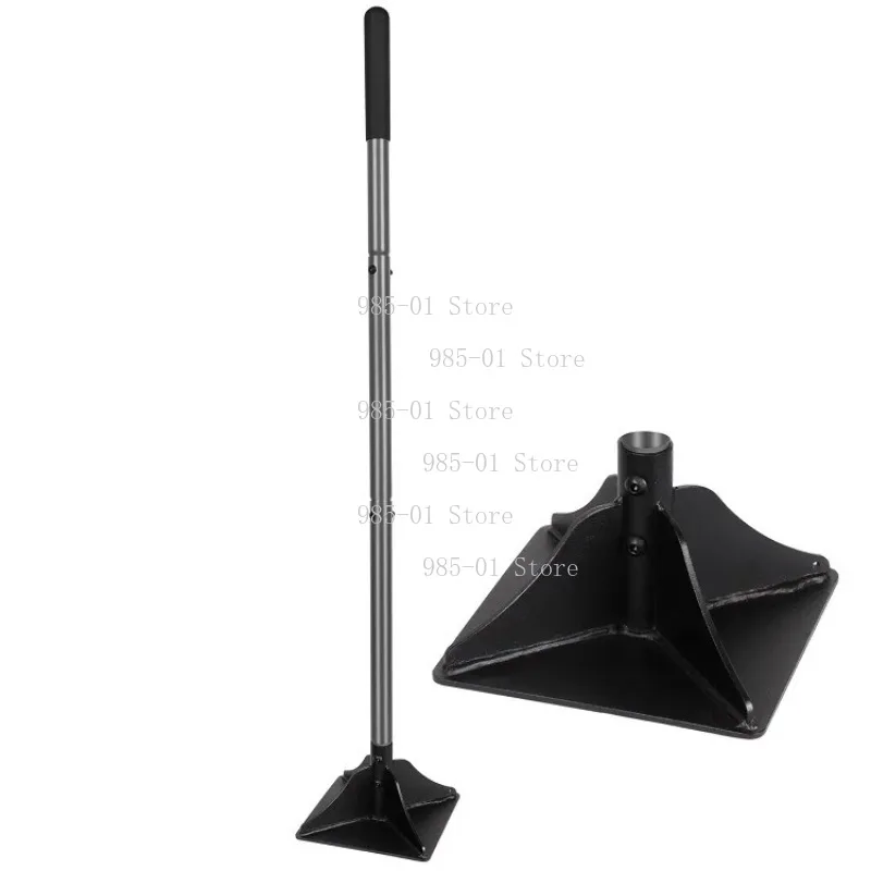 Agricultural ground compactor and ramming tool, flat foundation rammer plate for soil compacting work