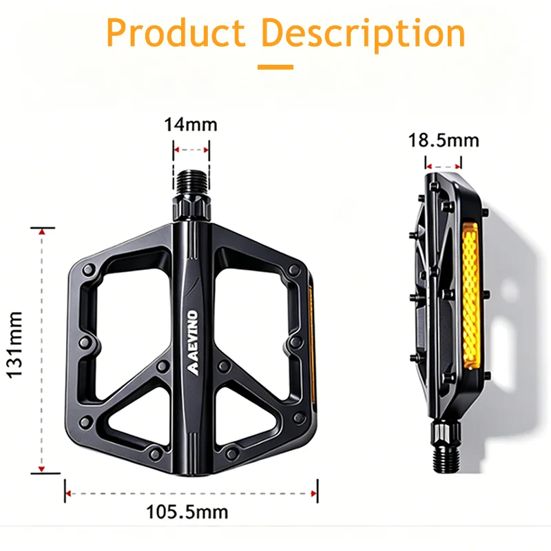 AEYINO Ultralight Bicycle Peda - Pedal Platform Flat recension och pris