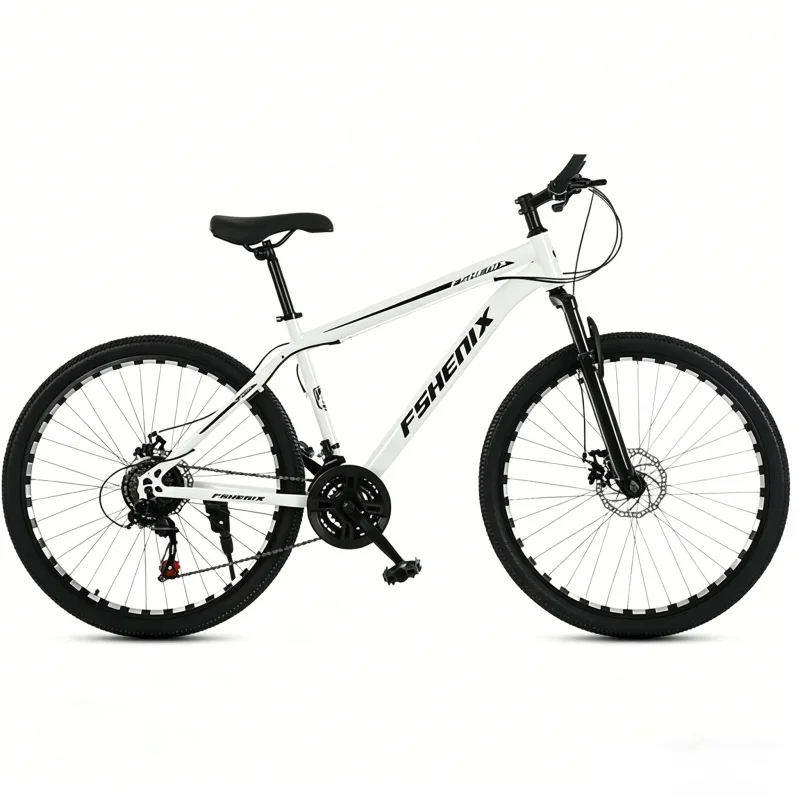 

Snow White 21-Speed Mountain Bike 24/26 Inch Spoke Wheel Shock Absorption Off-Road Commuter Bicycle for Men And Women
