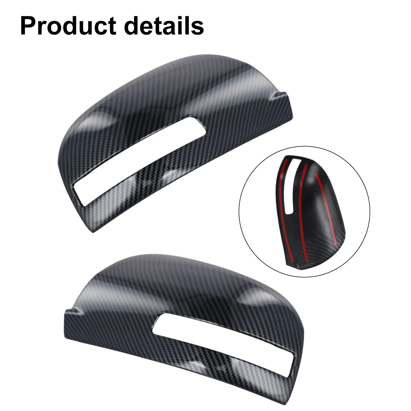 Easily Installed Carbon Fiber Style Rear View Mirror Cover Trim for Mitsubishi for outlander Models of Years Between 2013 and