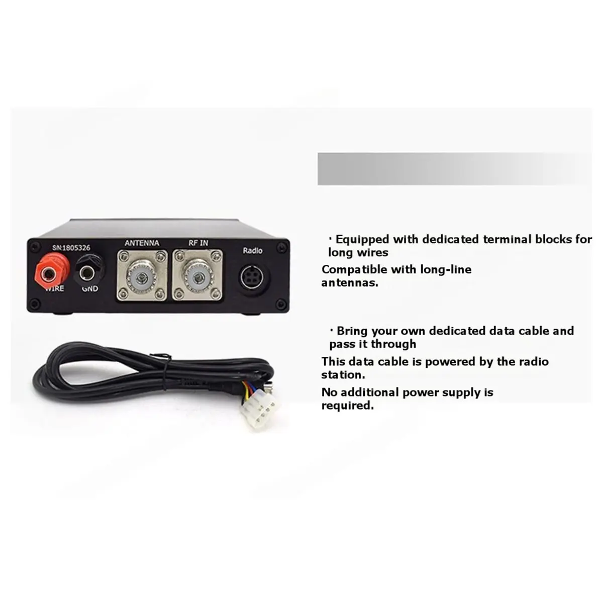 HF Automatic Tuner 120W Tuner for and Automatic Antenna Radio 1.8-54MHz Tuning Power 5-10W for