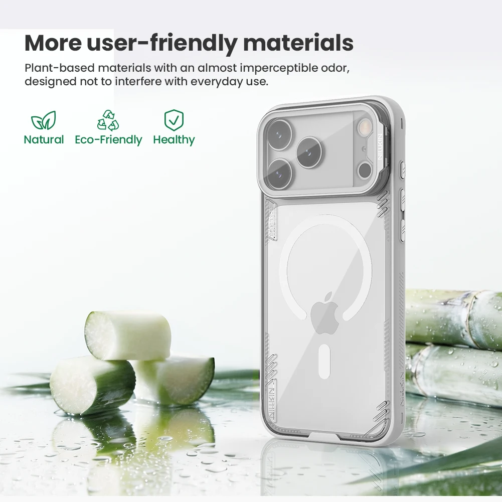 For iPhone 18 17 Pro Max / 18 Pro Nillkin Magnetic Magsafe Charging Transparent Camera Lens Cover Anti-Yellowing PC Hard Case