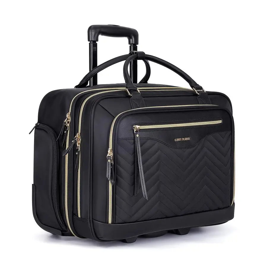 

Laptop Bag Rolling Briefcase for Women Computer Bag with Wheels Case for Carry on Travel Work Business