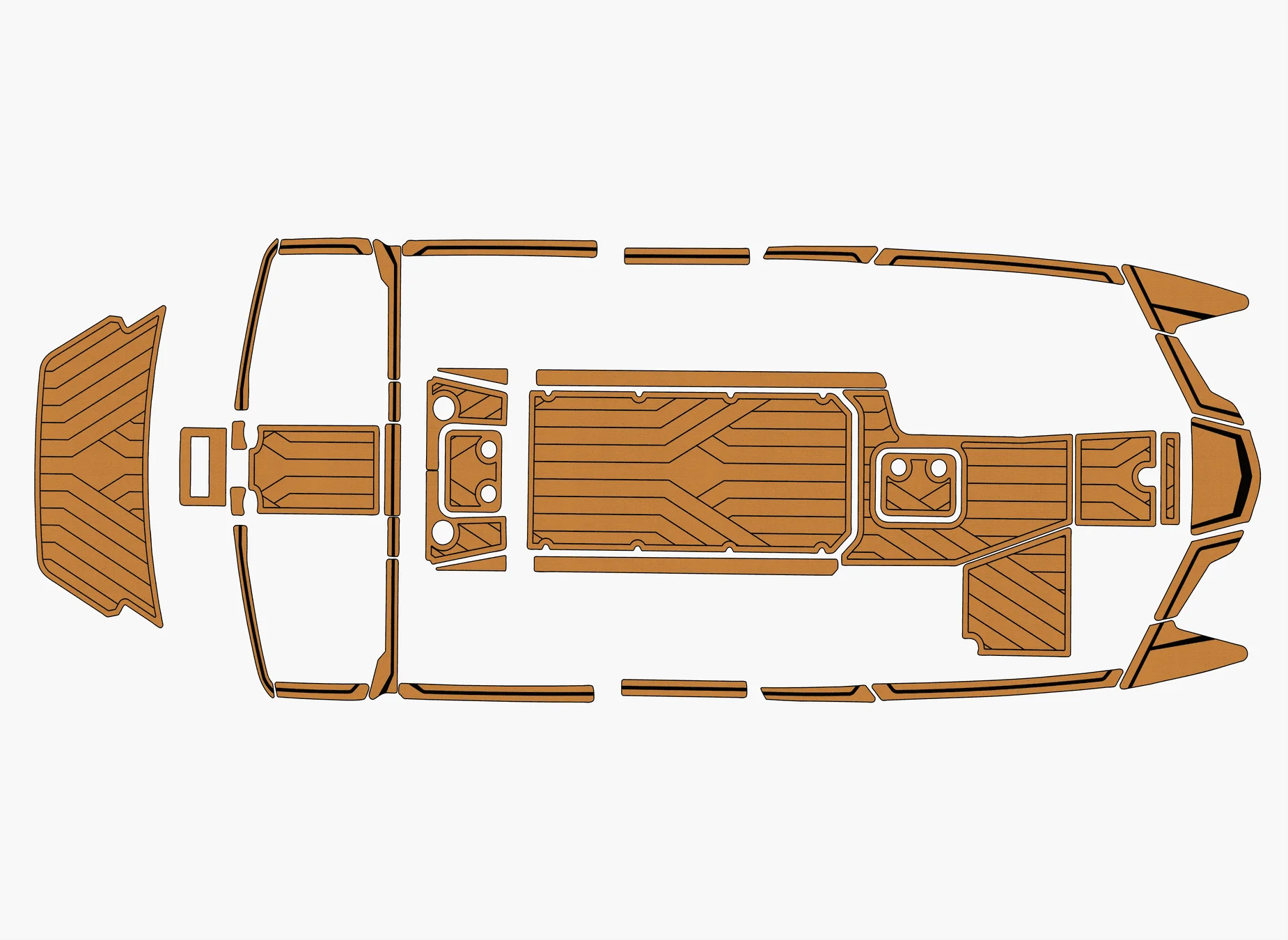 Non-Slip EVA Faux Marine Mat Self-Adhesive 6mm Yacht Cockpit Pad for 2021 Malibu 24 MXZ Boat Decking Easy Install