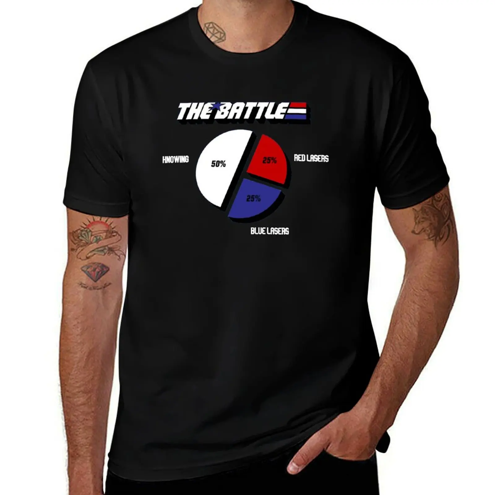 Knowing is half the battle. The rest is Lasers. T-Shirt Durable Work Wear T-Shirt